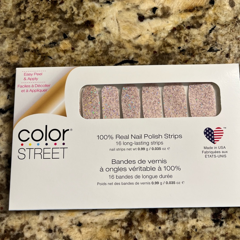 Color Street 100% Real Nail Polish Strips- Shimmer Down